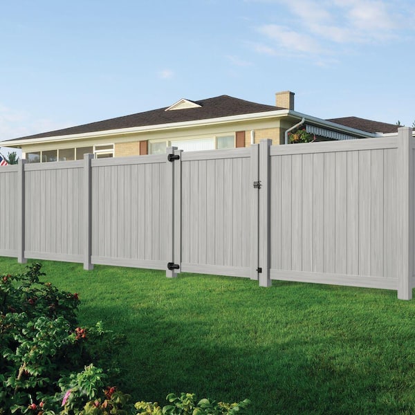 Barrette Outdoor Living Washington 5 ft. x 6 ft. Driftwood Gray Vinyl Fence Gate