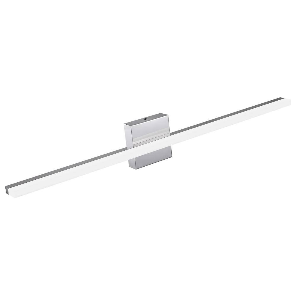 31.5 in. 1-Light 24-Watt 6500K Cool White Chrome Integrated LED Vanity Light Bar for Bathroom price history on PriceWatchPro