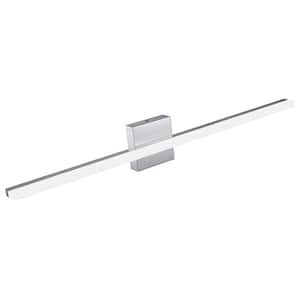 31.5 in. 1-Light 24-Watt 6500K Cool White Chrome Integrated LED Vanity Light Bar for Bathroom