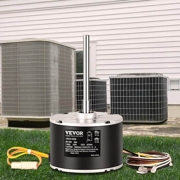 Condenser Fan Motor 1/5 HP 825 RPM Condenser Motor Reversible Rotating 208V-230V 150W Explosion-proof CBB65 7.5F