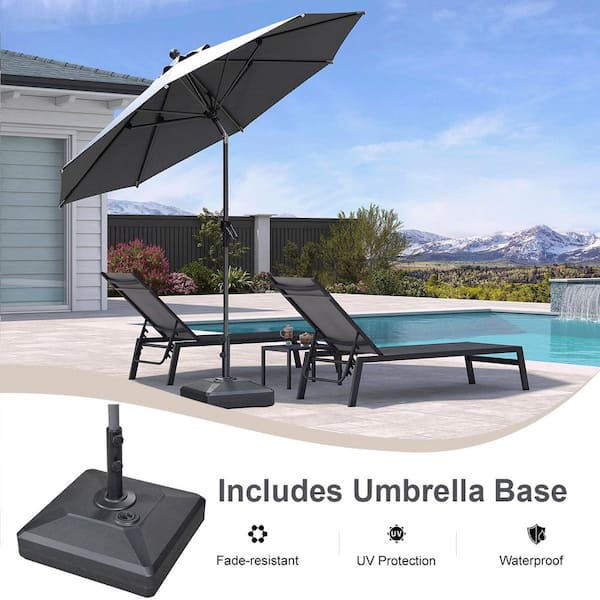 aluminum pole for patio umbrella 7.5' Commercial Umbrella | Black Aluminum Pole Finish