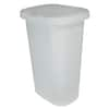 13 Gal. White Spring-Top Wastebasket