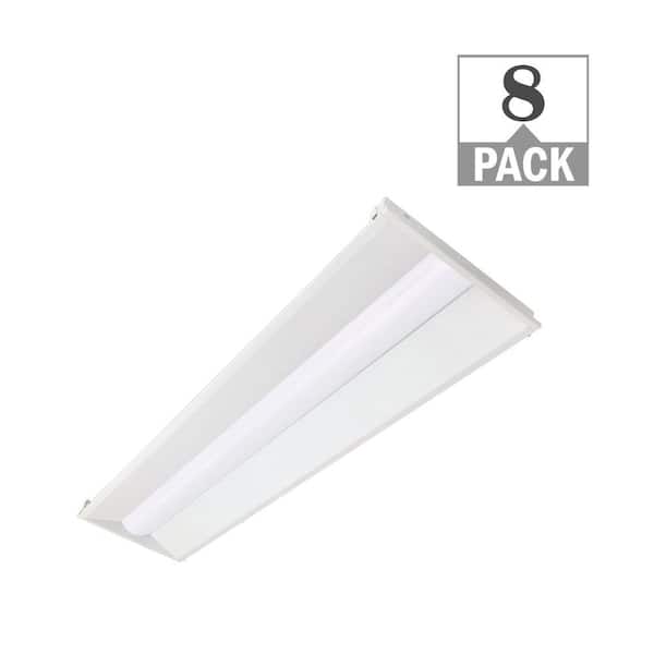 ETI LIGHTING 1 ft. x 4 ft. Boost Center Basket Integrated LED Troffer Light 3500K 4000K 5000K 29W / 24W / 19W / 15W Dimmable (8-Pack)
