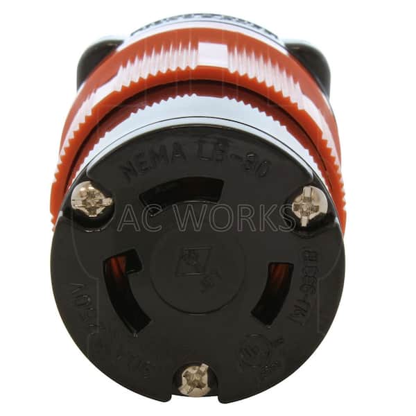 AC WORKS NEMA L6-30R 30A 250V 3-Prong Locking Female Connector