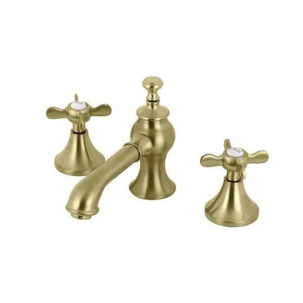 Kingston Brass Essex 8 in. Widespread 2-Handle Bathroom Faucet in Brushed Brass