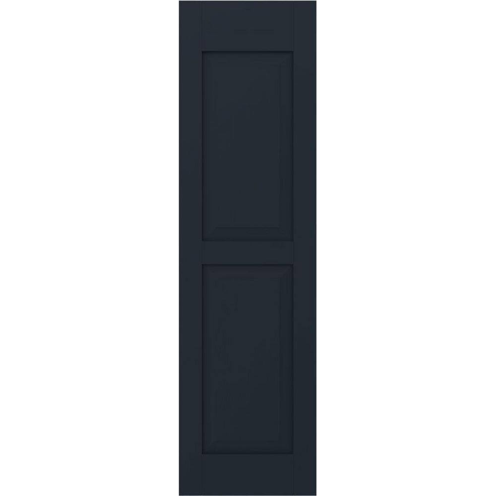 12 in. W x 39 in. H Americraft 2-Equal Raised Panel Exterior Real Wood Shutters Pair in Starless Night Blue price history on PriceWatchPro
