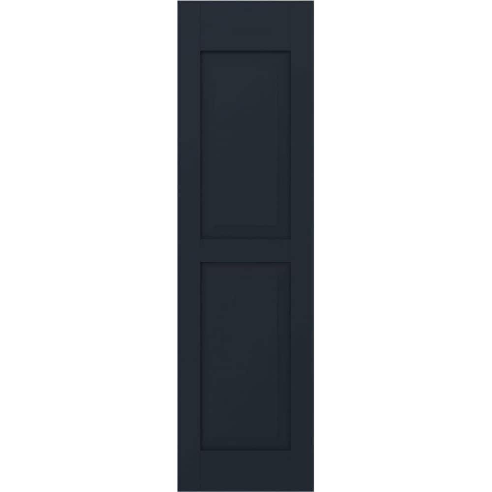 12 in. W x 43 in. H Americraft 2-Equal Raised Panel Exterior Real Wood Shutters Pair in Starless Night Blue price history on PriceWatchPro