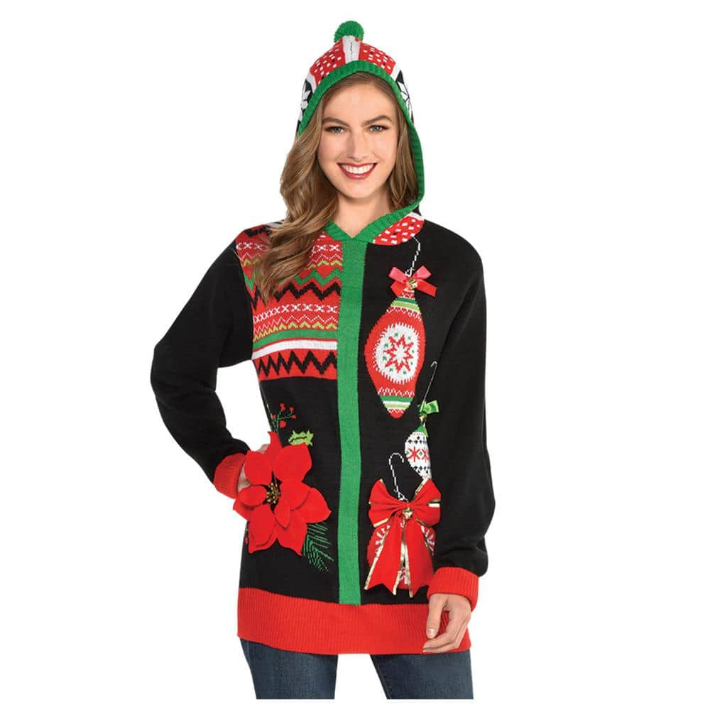 UPC 013051856885 product image for Amscan Adult L/XL Ugly Christmas Hooded Sweater | upcitemdb.com