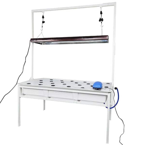 Viagrow 2 ft. x 4 ft. Complete Deep Water Culture System with Tray, Light Stand and T5 4 Lamp 4 ft. Fluorescent