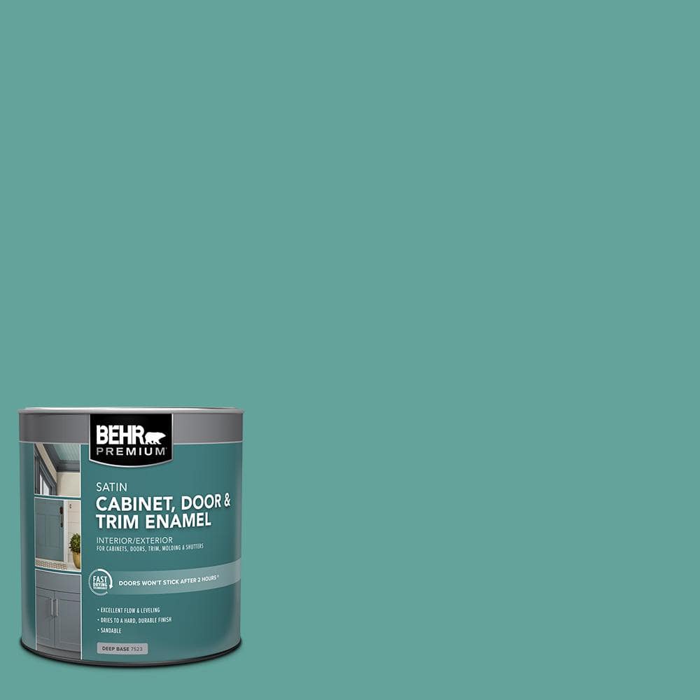 1 qt. #M450-5 Aqua Rapids Satin Enamel Interior/Exterior Cabinet, Door & Trim Paint price history on PriceWatchPro