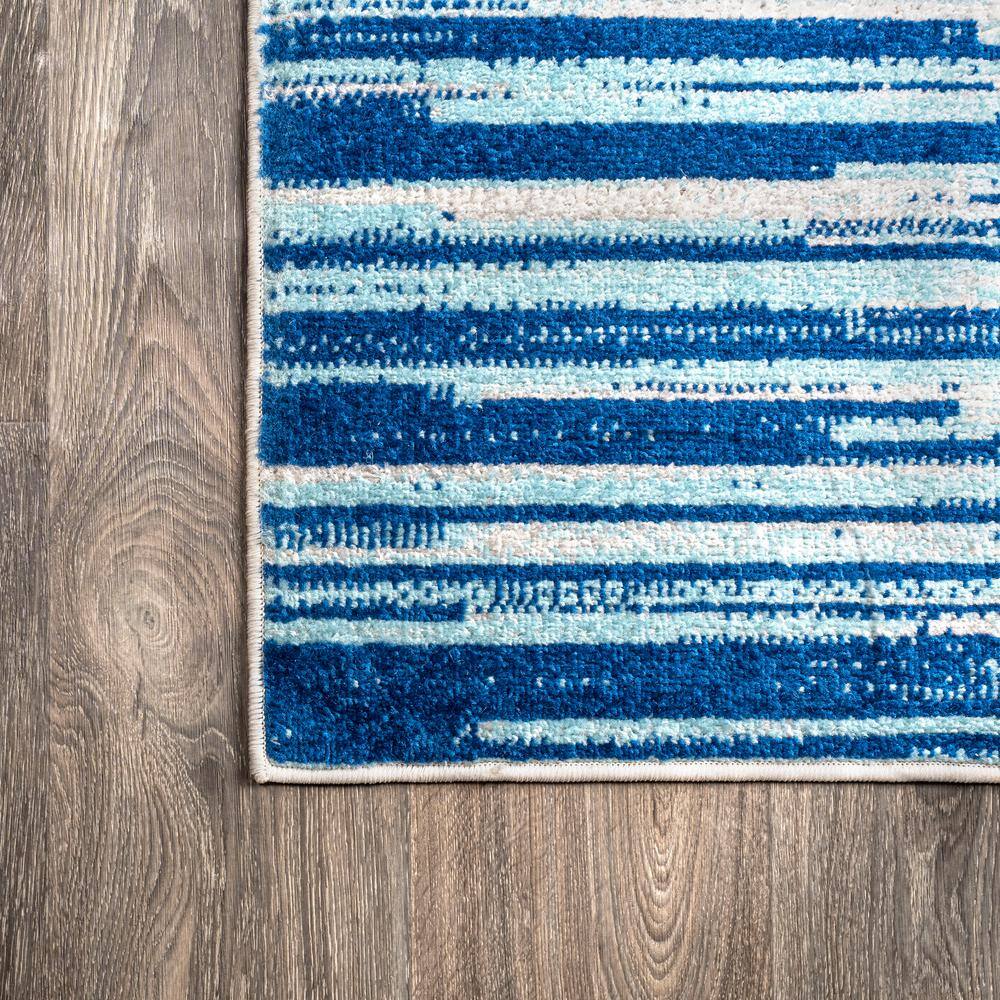 Coastal Stripe Navy & Cream 8' x 10' Synthetic Area Rug