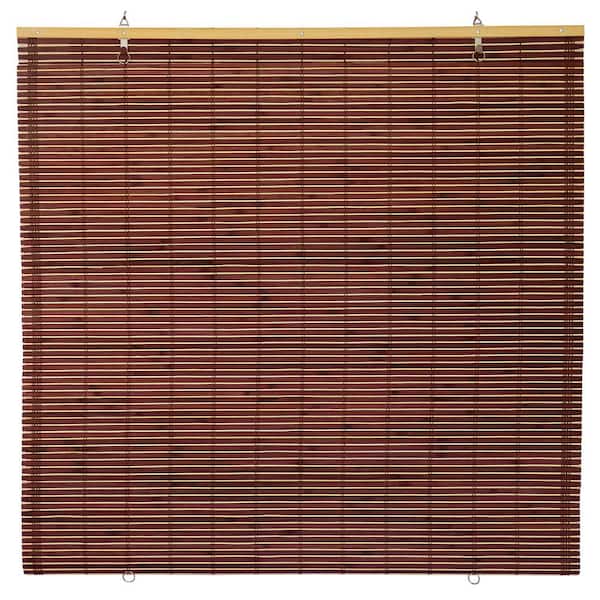 Oriental Furniture Bamboo Cordless Window Shade Mahogany 48 in. W x 72 in. L