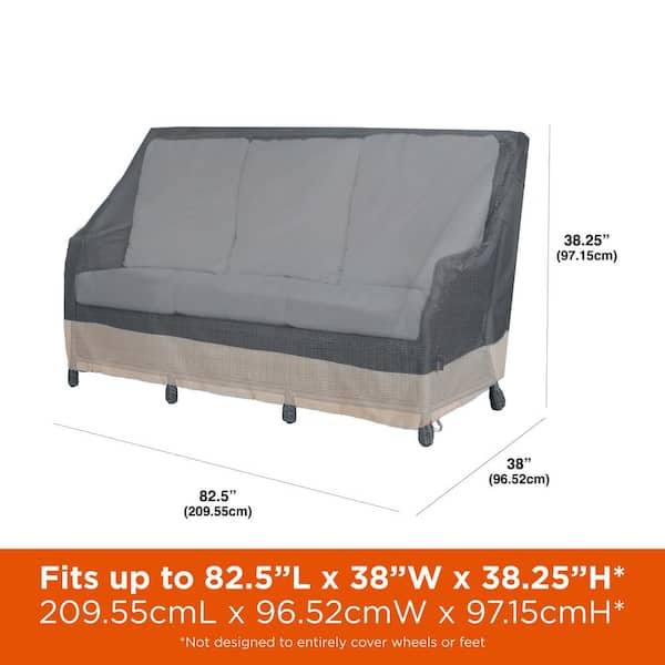 Gray 82.5 W x 38 D x 38.25 H Inches Patio Furniture Cover Modern Leisure 3020 Renaissance Ultralite Outdoor Loveseat Water Resistant