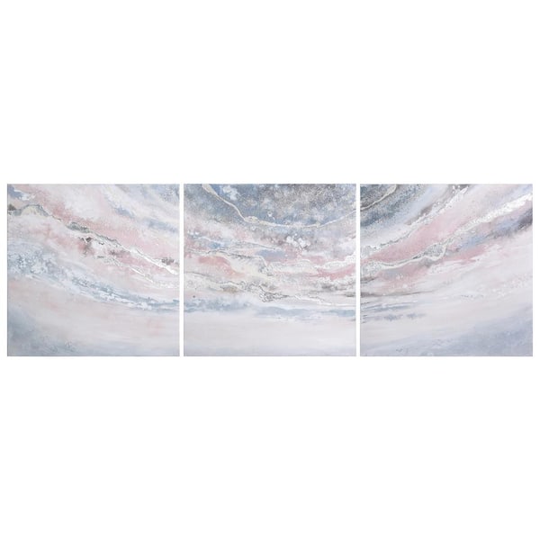 Empire Art Direct Heavens-1' by Martin Edwards Triptych Set Textured Metallic Abstract Hand Painted Wall Art 32 in. x 96 in.