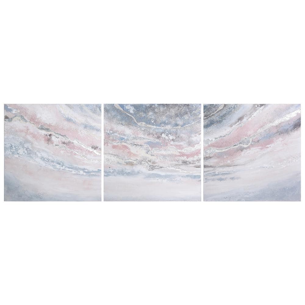 Heavens 1 Metallic Abstract Triptych Wall Art Set
