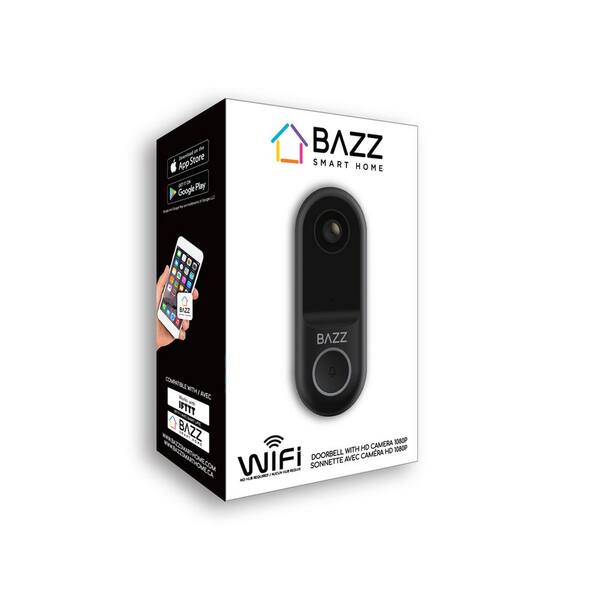 Bazz Smart WiFi Video Doorbell with HD 1080P Camera WFDBELL1
