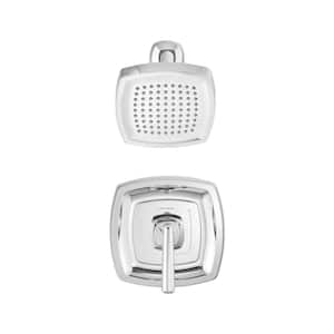 Edgemere 1-Handle Water-Saving Shower Faucet Trim Kit for Flash Rough-in Valves in Polished Chrome (Valve Not Included)