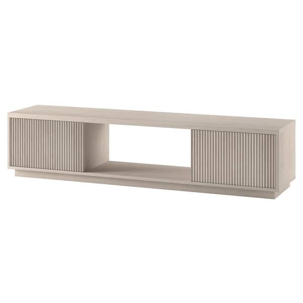 Dorian 69.63 in. Alder White TV Stand Fits TV's up to 78 in.
