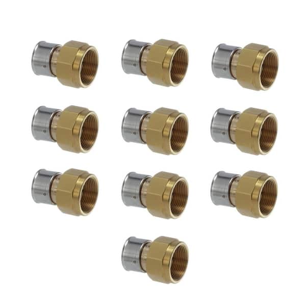 Viega PureFlow 1 in. Press x 3/4 in. Flare Zero Lead Bronze Adapter (10-pack)