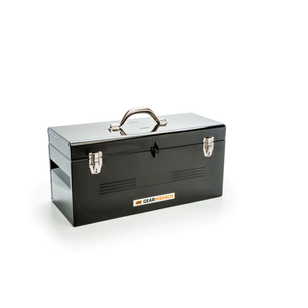 20 in. Black Steel Tote Box with Organization Tray price history on PriceWatchPro