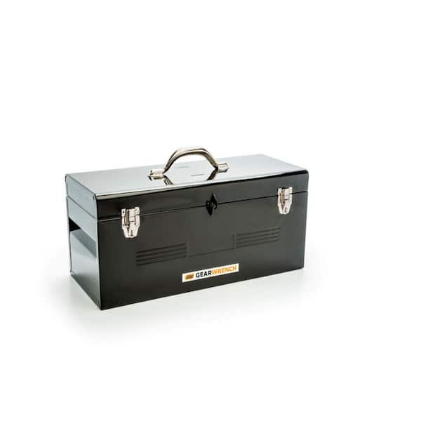 GEARWRENCH 20 in. Black Steel Tote Box with Organization Tray