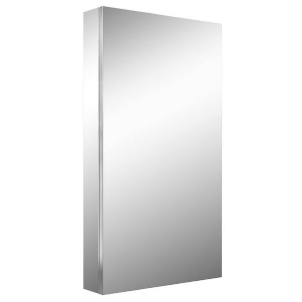 WYonder 20 in. W x 36 in. H Rectangular Aluminum Recessed/Surface Mount (Reversible) Medicine Cabinet with Mirror