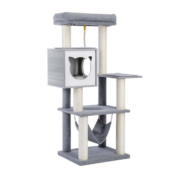 MultiLevel Cat Tree Modern Cat Activity Tower With Sisal Scratching