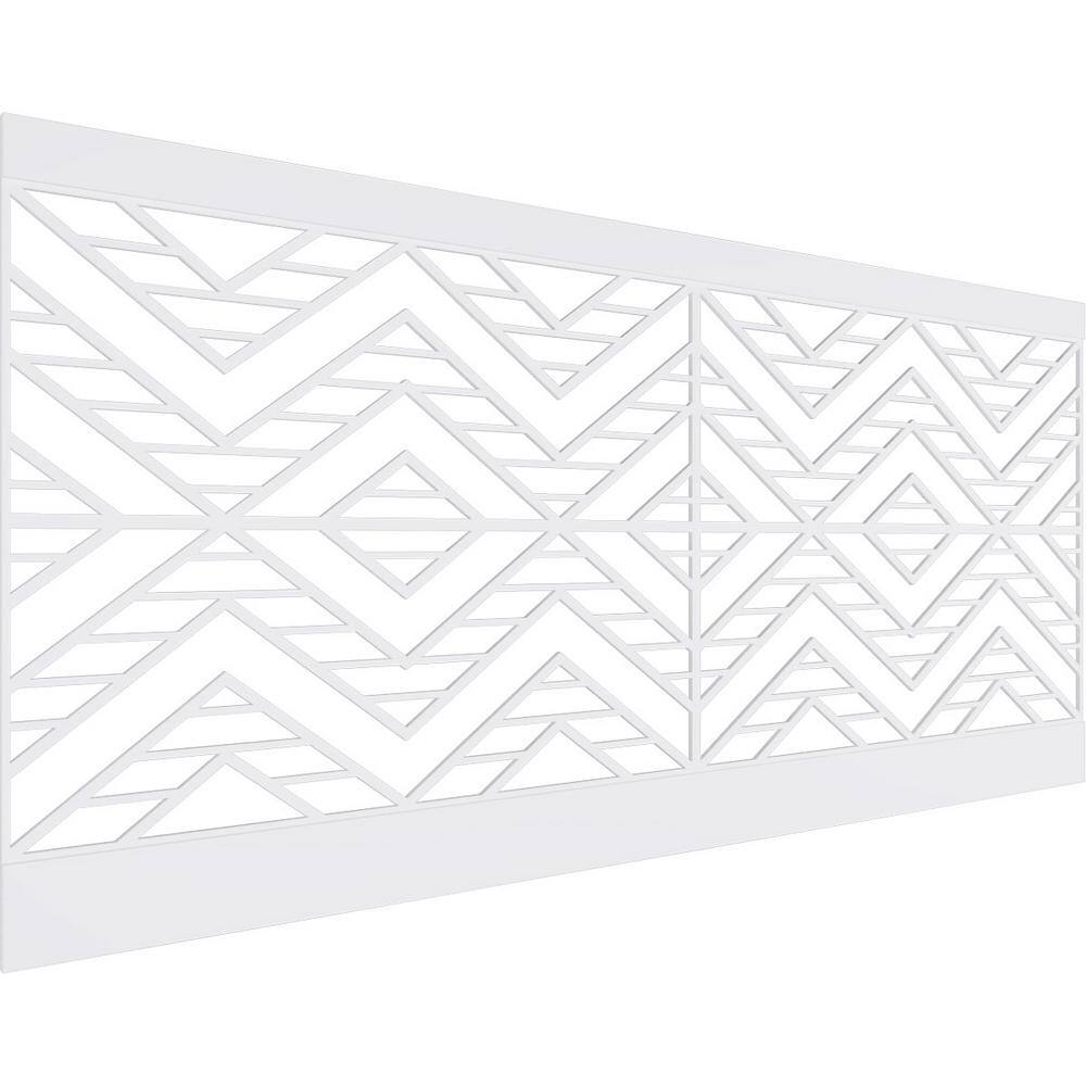 Ekena Millwork 44 in. H x 94-1/2 in. W 28.92 sq. ft. Gilcrest PVC ...