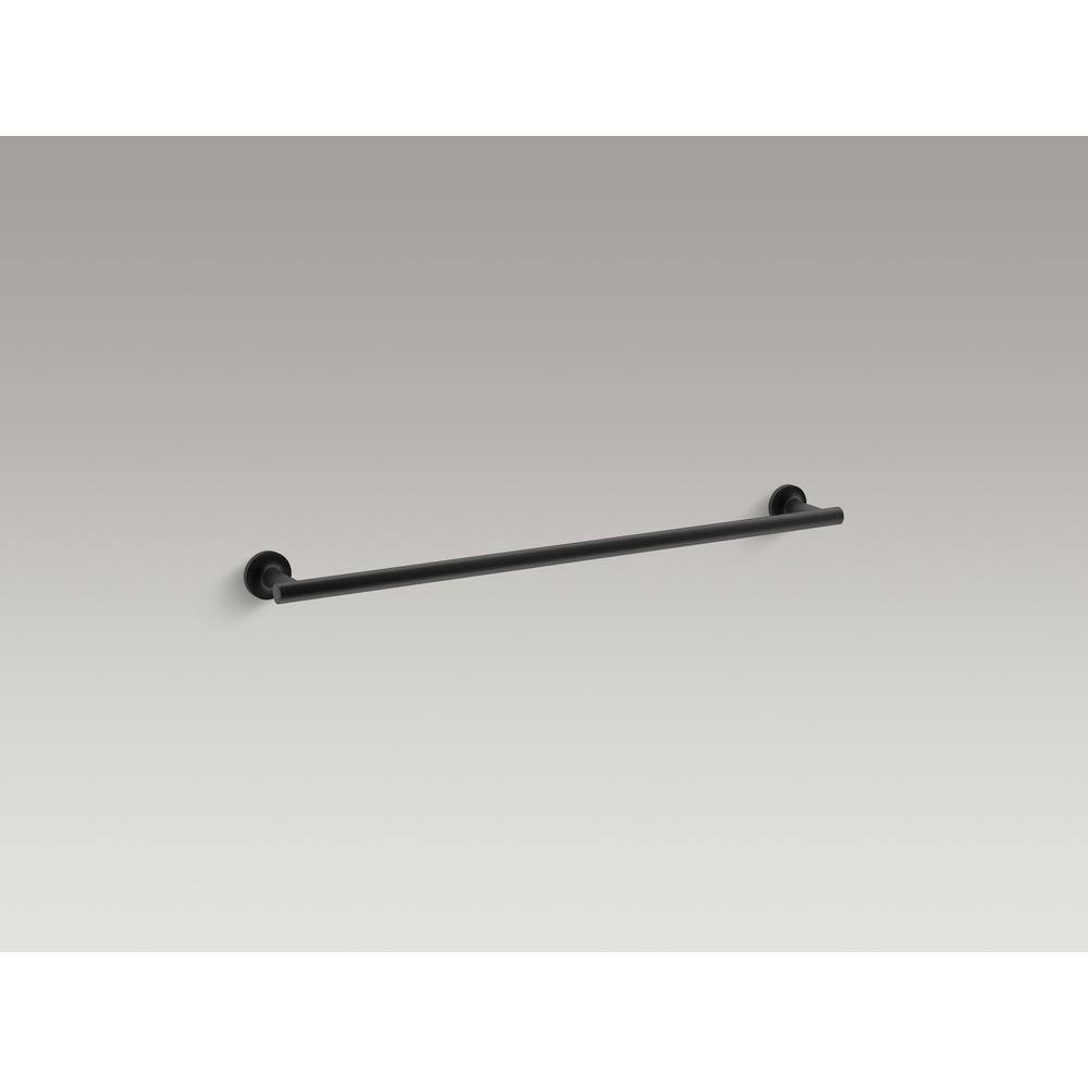 KOHLER Purist 24 in. Wall Mounted Towel Bar in Matte Black K14436BL