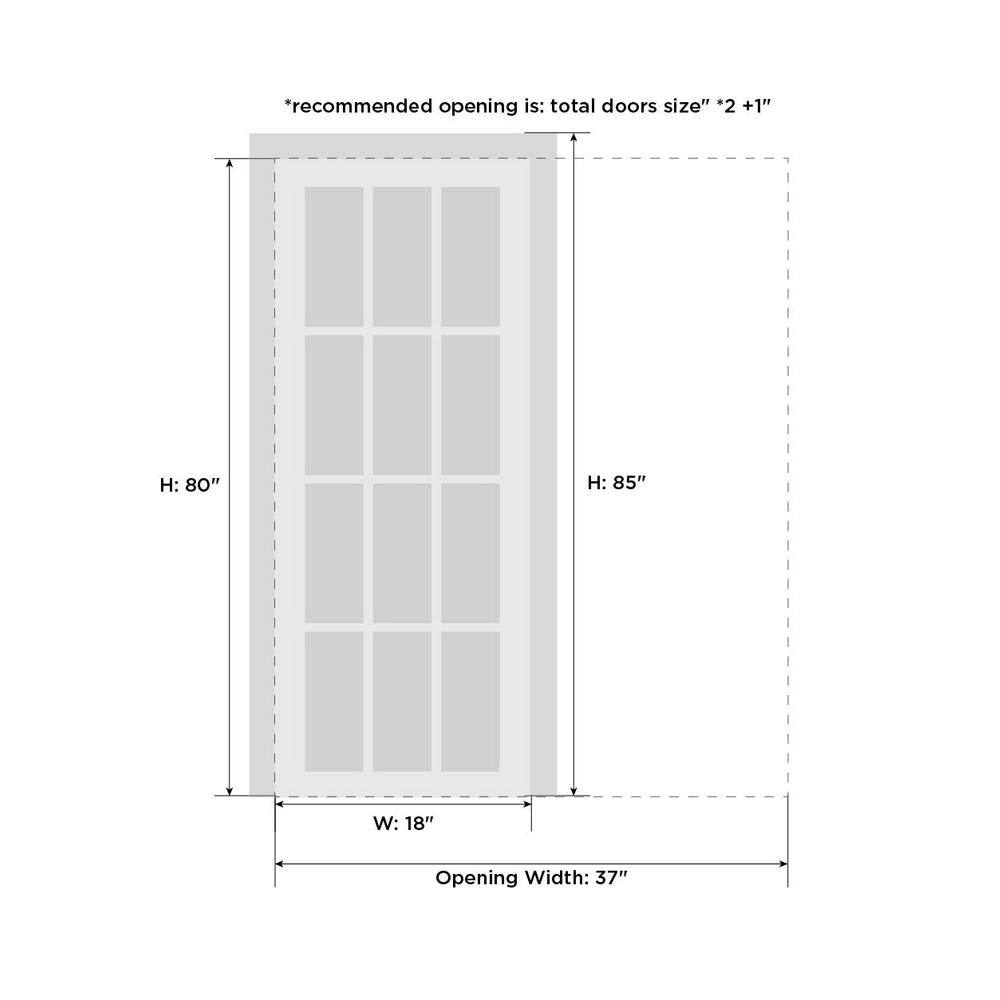 Rustic Walnut Solid Wood Sliding Pocket Door 18 x 80 Inches
