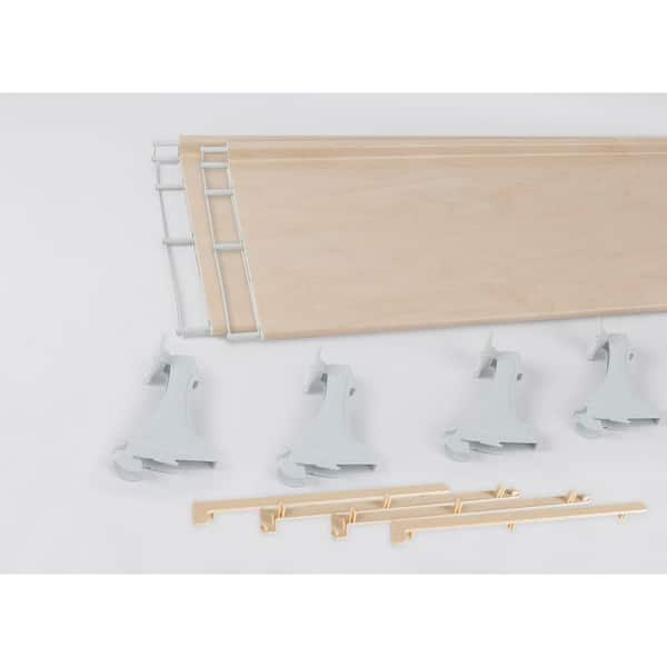 Everbilt Genevieve 2 ft. White Adjustable Closet Organizer Shoe Rack