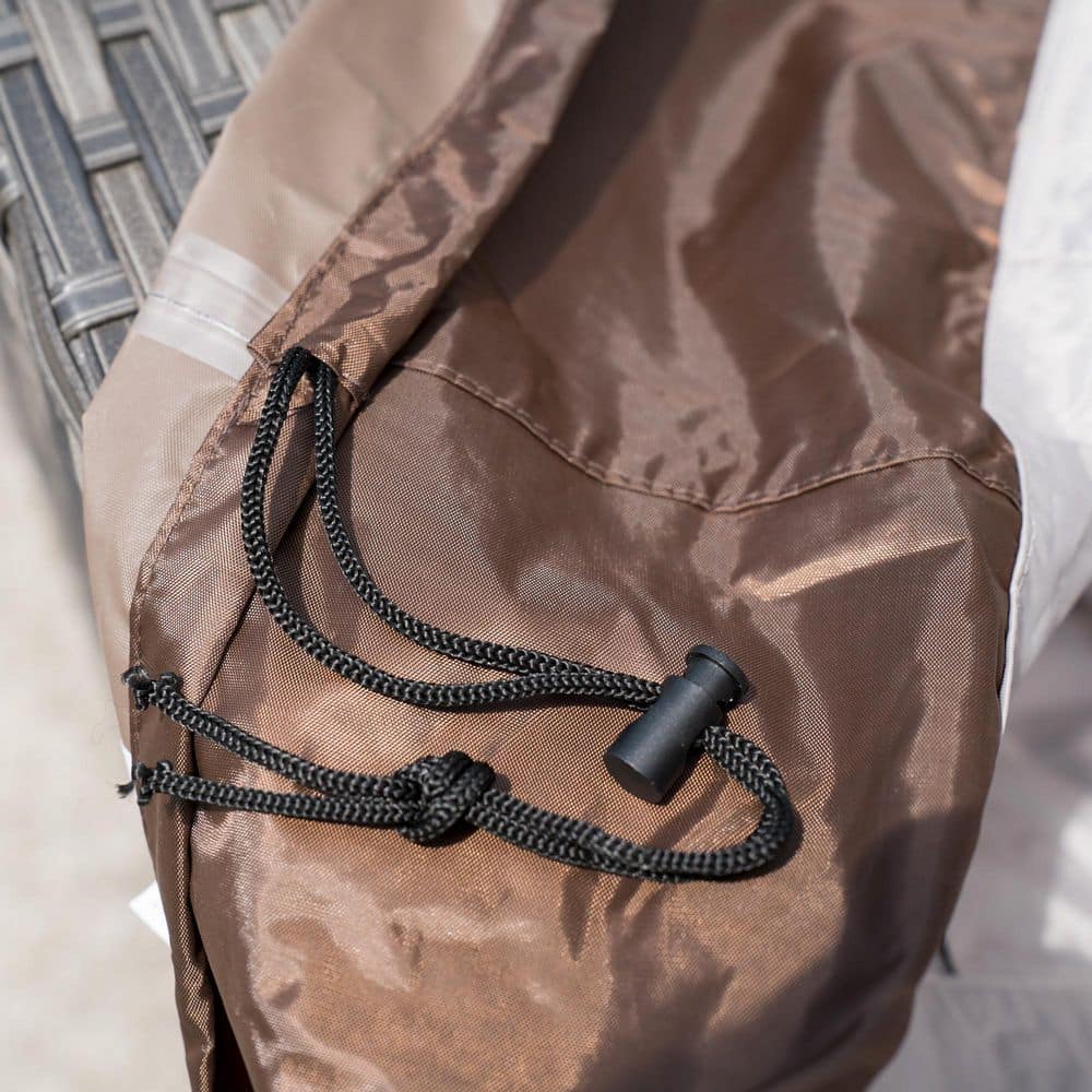Beige and Brown Weatherproof Outdoor Furniture Cover