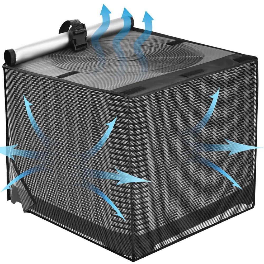1-Pack Black 600D Oxford Fabric Waterproof Mesh AC Unit Cover, All Season UV, Rain and Snow Outdoor Protection price history on PriceWatchPro