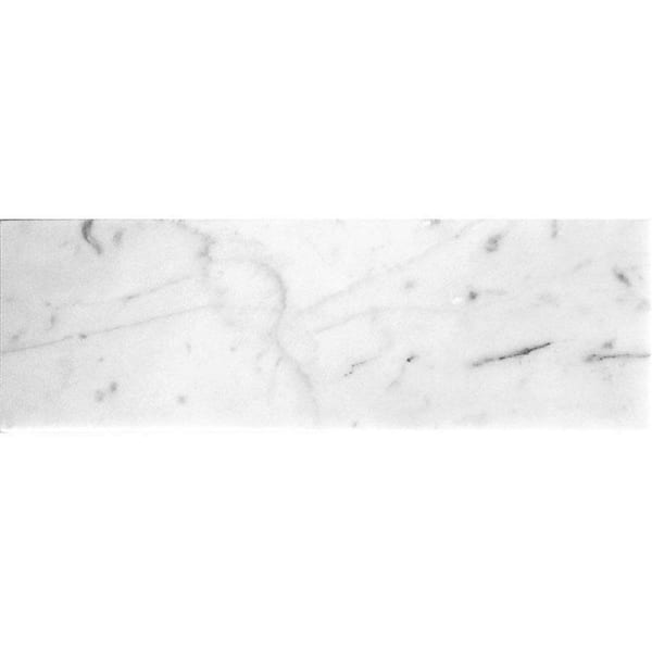 Apollo Tile Gray and White 4 in. x 12 in. Polished Marble Subway Floor and Wall Tile (26 Cases/130 sq. ft./Pallet)