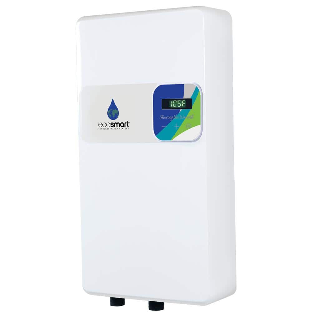 EcoSmart White Digital Electric Tankless Water Heater