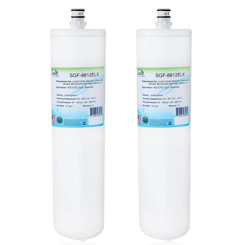 SGF-8812ELX Compatible Commercial Water Filter for CFS8812-ELX, 5601205, BGC-3200, CELFXL-1M, (2 Pack) price history on PriceWatchPro
