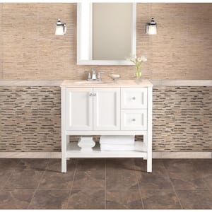 Pavia Crema 3 in. x 24 in. Polished Porcelain Floor and Wall Tile (60 lin. ft./Case)