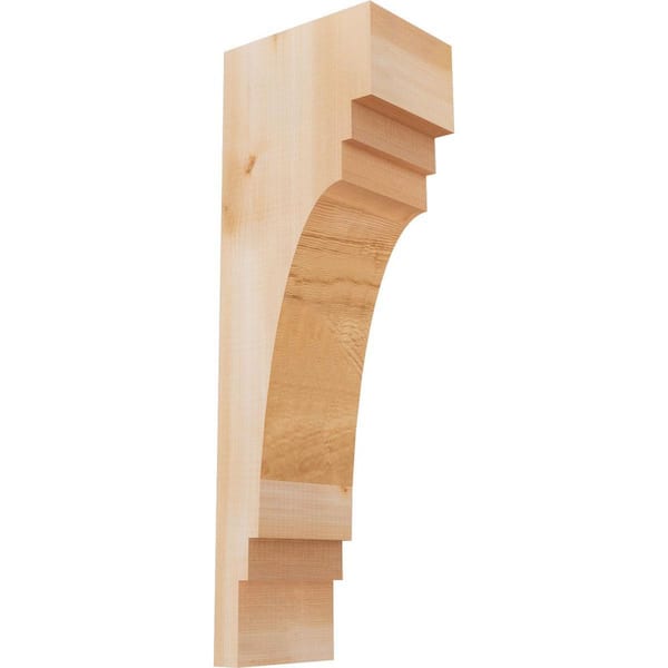 Ekena Millwork 5-1/2 in. x 8 in. x 24 in. Western Red Cedar Pescadero Smooth Corbel