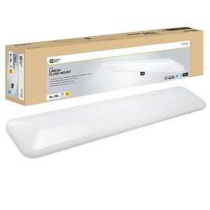 49 in. x 10 in Rectangular Light Fixture LED Flush Mount 3000 Lumen Smooth Acrylic Lens Kitchen Light Laundry Room Light