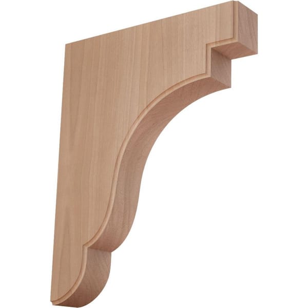 Ekena Millwork 1-3/4 in. x 8-1/2 in. x 11 in. Cherry Bedford Wood Bracket