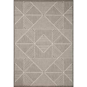 Loloi Rainier Taupe/Ivory 2 ft. 2 in. x 3 ft. 9 in. Indoor/Outdoor Area Rug