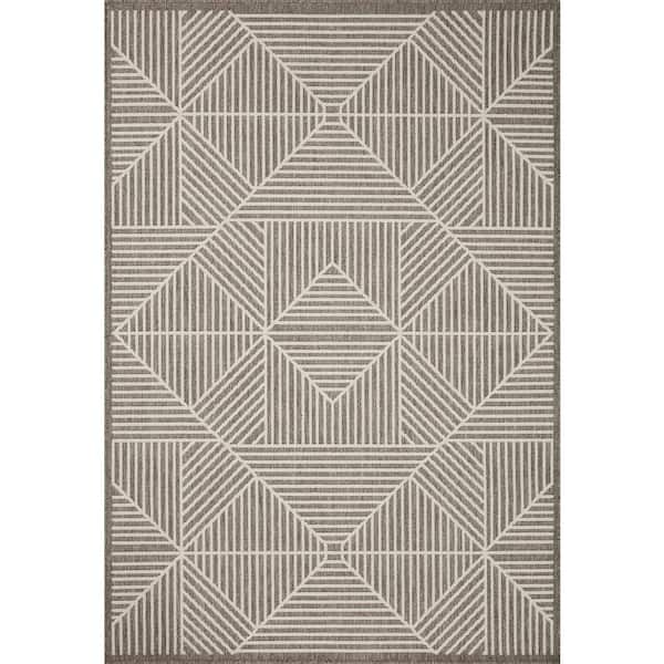 Loloi Rainier Taupe/Ivory 2 ft. 2 in. x 3 ft. 9 in. Indoor/Outdoor Area Rug