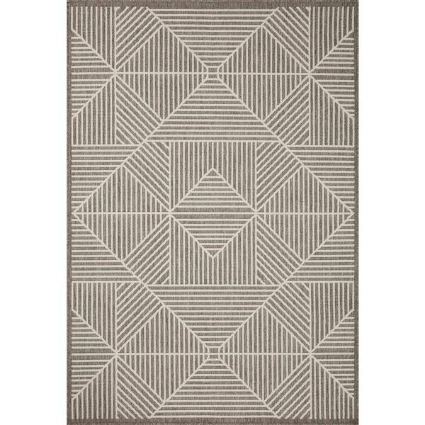 LOLOI II Loloi Rainier Taupe/Ivory 5 ft. 3 in. x 7 ft. 7 in. Indoor/Outdoor Area Rug
