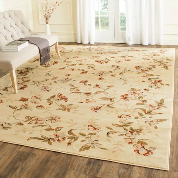 Lyndhurst Beige 9 ft. x 12 ft. Border Area Rug