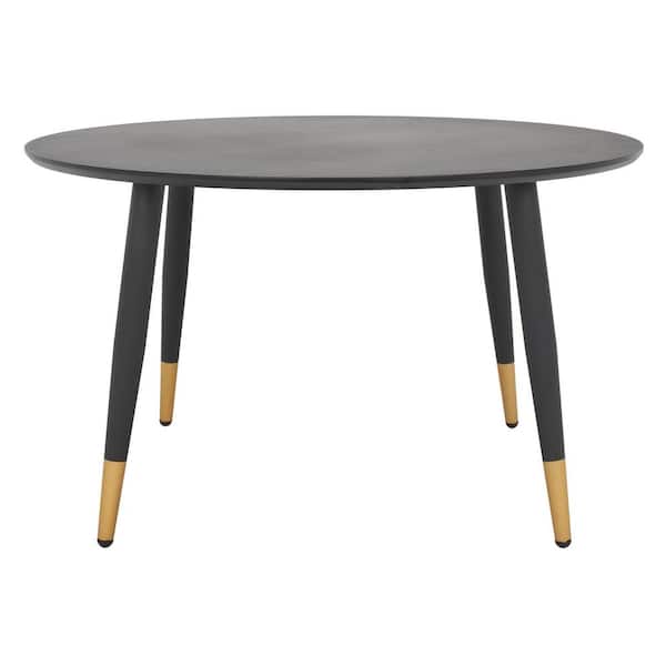 Kate And Laurel Alessia Tavolino Ovale In Bronzo – Design Di Transizione, Piano Strutturato – 85x51x38 Cm