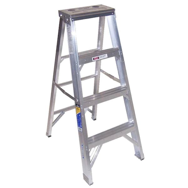 Werner 4 ft. Aluminum Step Ladder with 375 lb. Load Capacity Type IAA Duty Rating