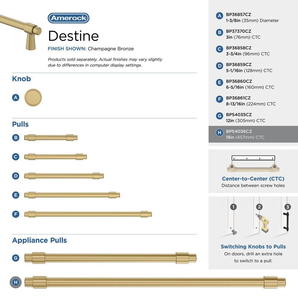 Destine 18" Center to Center Appliance Pull