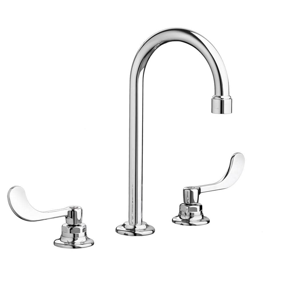 American Standard Monterrey 8 in. Widespread 2-Handle 0.5 GPM Gooseneck  Bath Faucet with Vandal Resistant Lever Handles in Polished Chrome  6540145.002