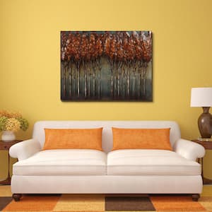 30 in. x 40 in. "Sunset Ground" Mixed Media Iron Hand Painted Dimensional Wall Art