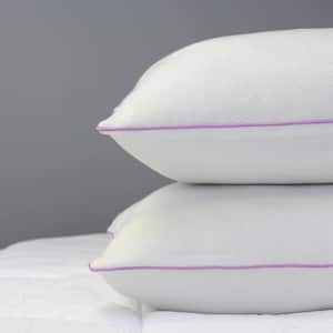 Tranquility Lavender Medium Polyester Jumbo Bed Pillow Set of 2